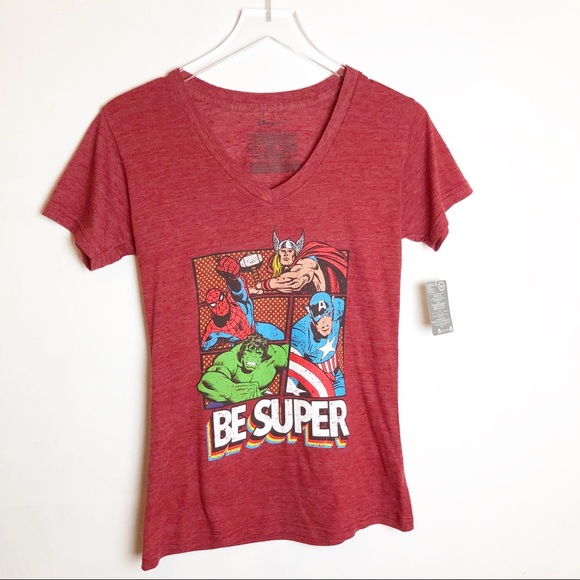 Disney Tops - 3/$25 Disney | NWT Marvel Superhero Red V-Neck Tee